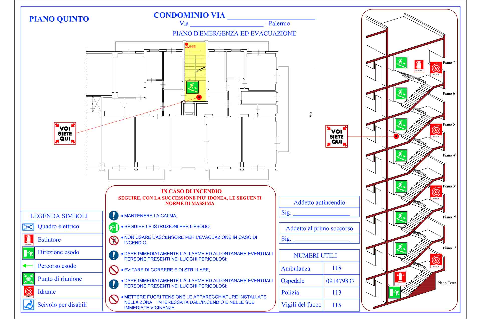 Piano di emergenza e di evacuazione (PEE) Palermo